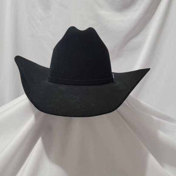 Vintage Bailey's Cowboy Western 4-H Black Hat Angora 4X Felted Hat Size 6 1/2 - Picture 2 of 10